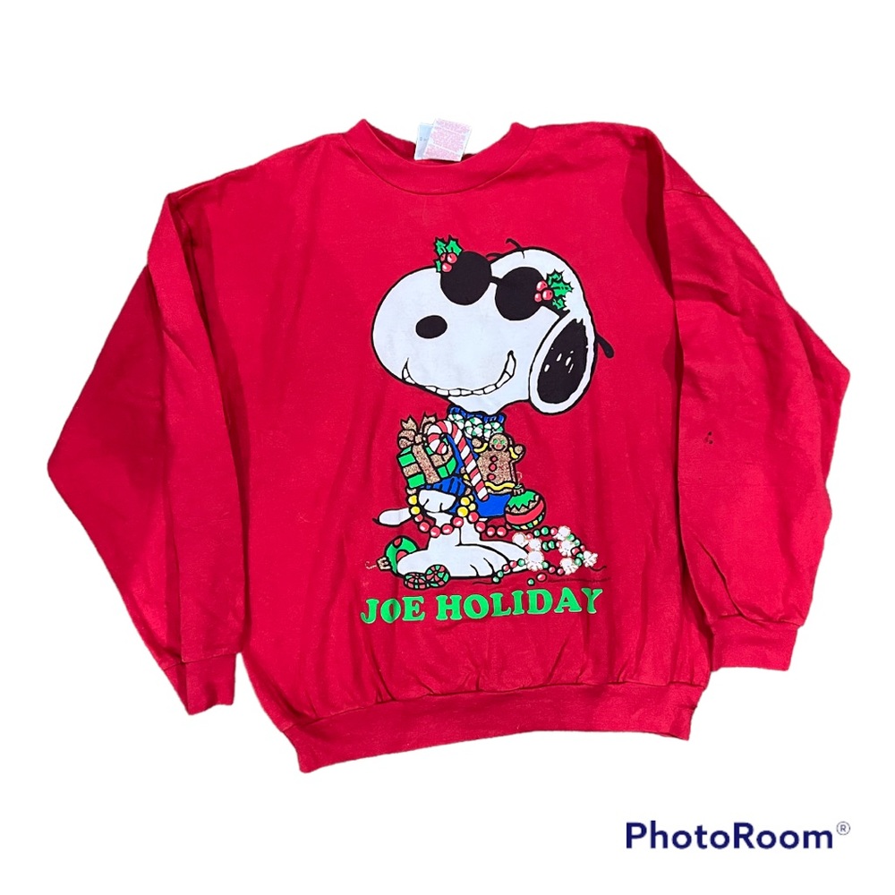 Vintage Peanuts Christmas Sweatshirts size medium